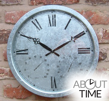 Orologio da giardino zincato - 35cm - About Time™